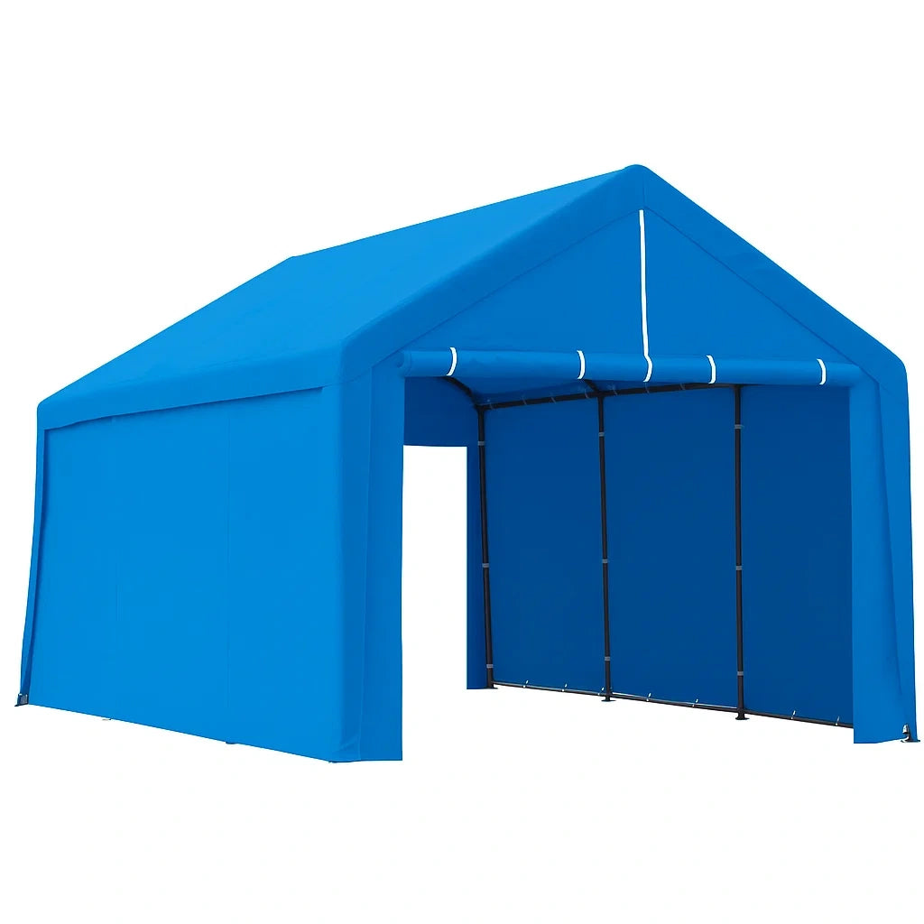 Rechteckiges Gartenzelt Polyester Blau 300x500x250 cm