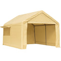 Zeltgarage Beige Metall und Polyester 300x200x250 cm