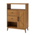 Holzschrank mit Türen und Schubladen Eiche 80x100x30 cm