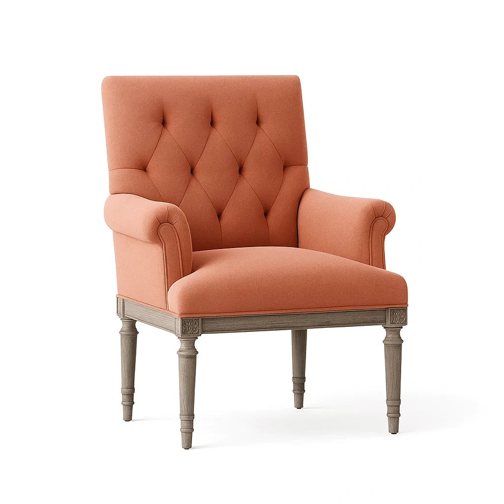 Polstersessel Holz Polyester Orange