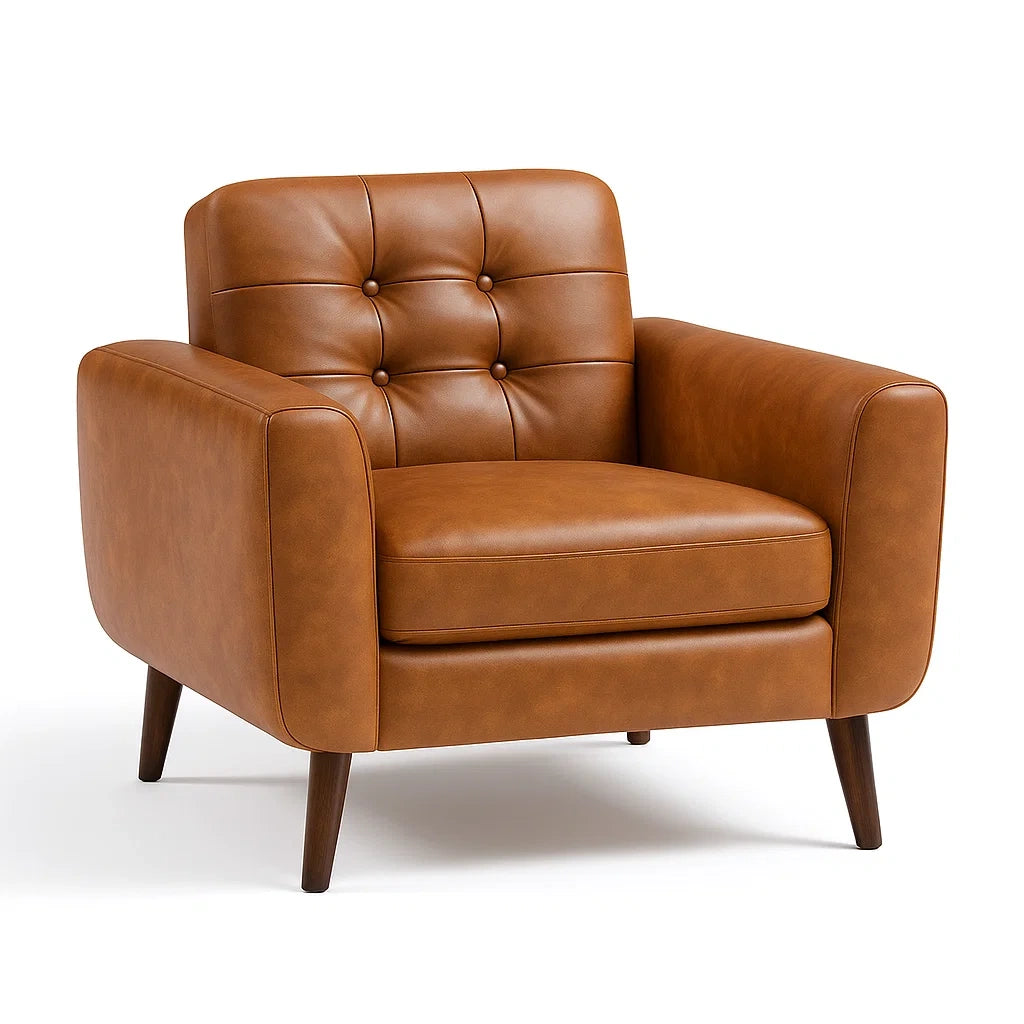 Sessel Braun Kunstleder 85x90x75cm