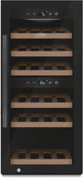 Caso WineExclusive 24 Smart, Zwei getrennte Temparaturzonen einstellbar von 5°-20°C, mit Wi-Fi Modul und App, Design Weinkühlschrank, LED beleuchtet