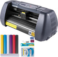 VEVOR 375 mm Vinyl Schneideplotter Papiereinzug, Folienplotter Drucker Vinyl Schneiden Set, Unterstützt DM/PL, HP/GL-Sprache