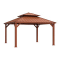 Metall Pavillon Braun 3x4 m
