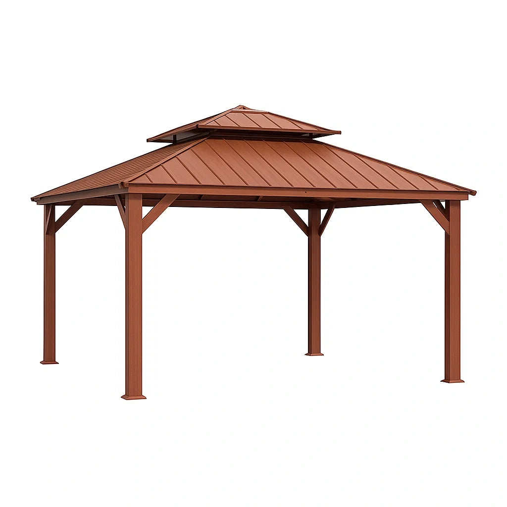 Metall Pavillon Braun 3x4 m