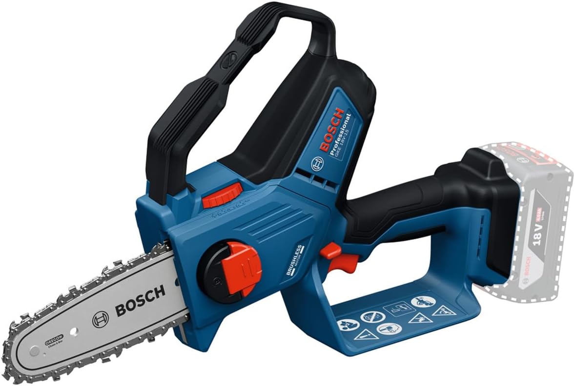 Bosch Professional 18V System Astsäge GKE 18V-15 (bis zu 350 Schnitte pro Akku-Ladung, ohne Akku), Schneiden bis 13 cm, inkl. Schwertschutz 15 cm
