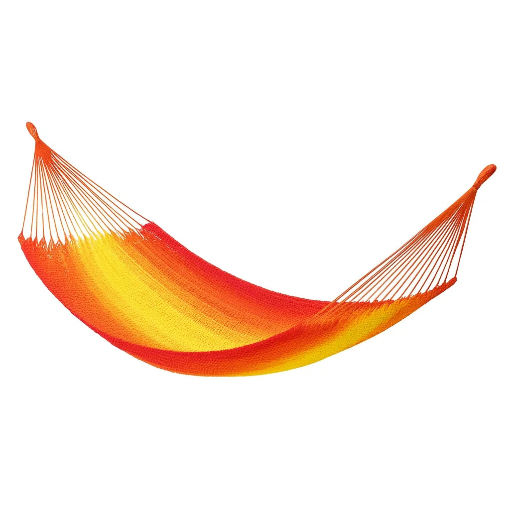 Polyester Netz Hängematte Orange/Rot/Gelb 200x150 cm