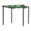 Pergola aus Aluminium mit grünem Polyestersegel 300x300x220 cm