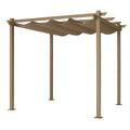 Metall Pergola mit Aluminiumrahmen und Polyesterüberdachung Braun