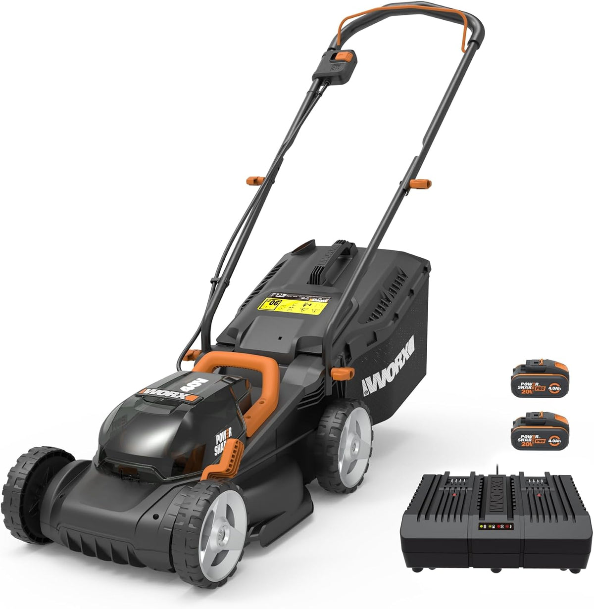 WORX WG779E.1 Akku-Rasenmäher 40V, 34 cm, für Rasenflächen bis 460m²