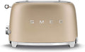 Smeg, 950W, 2x2 TSF01CHMEU -Toaster, 2 Schlitze für 2 Scheiben, 6 Vergoldungsniveaus, Heizfunktion, Abtau- und Bagel- Funktion, Sammelschublade
