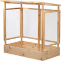 dobar Tomatenhaus aus Holz mit PVC-Schutzfolie kleines Gewächshaus für Tomaten, Gurken & Gemüse im Gartenbeet Pflanzenhaus mit Rankhilfe