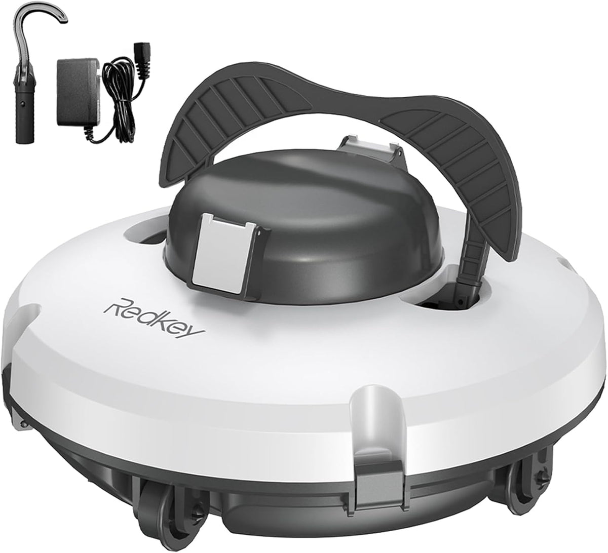 Redkey Upgrade S100 Poolroboter Akku, Geeignet für Flache Pools bis zu 120 m², Akkulaufzeit 200 Minuten, Max Steigung 18°, Selbstparkend