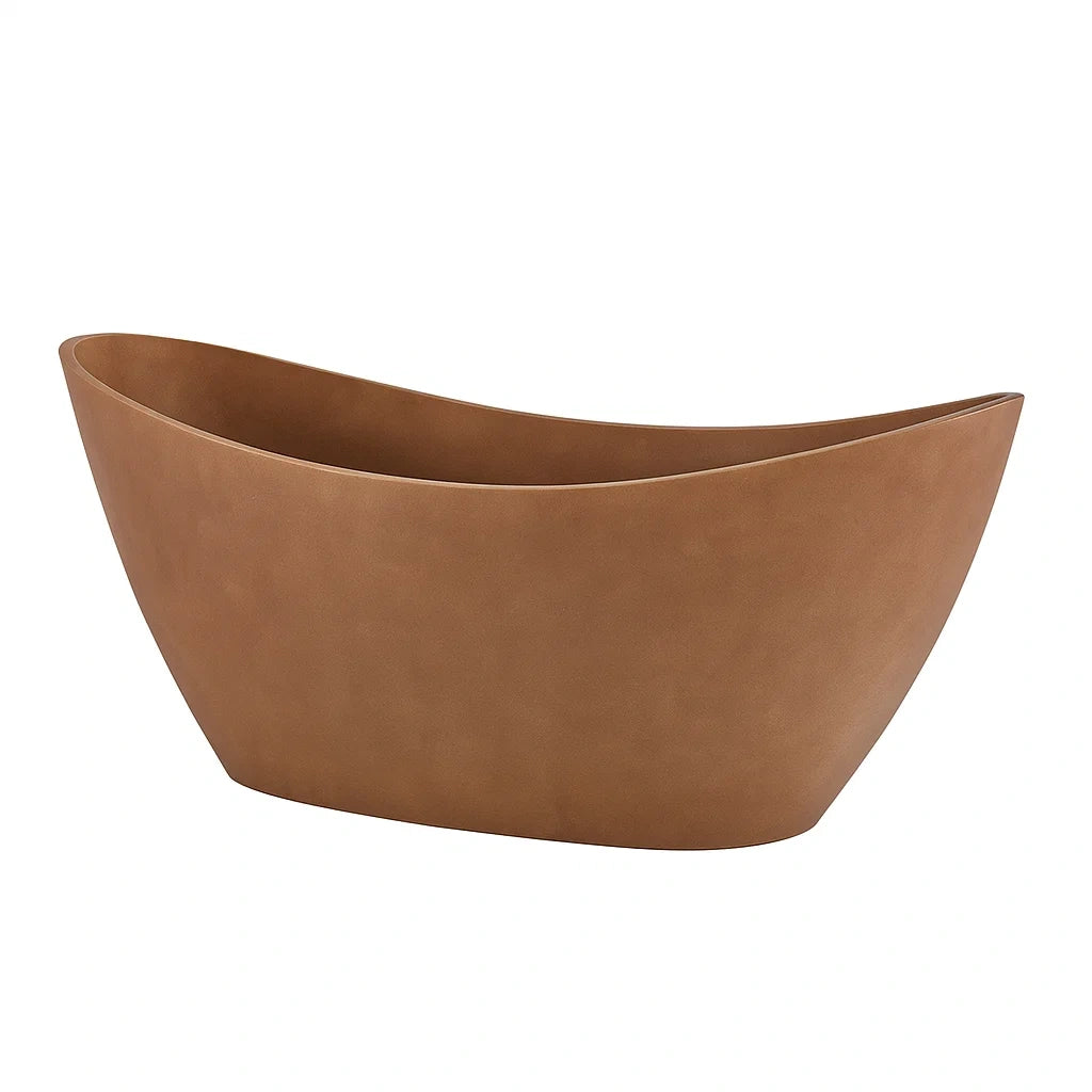 Freistehende Badewanne Kunststoff Braun 170x80cm