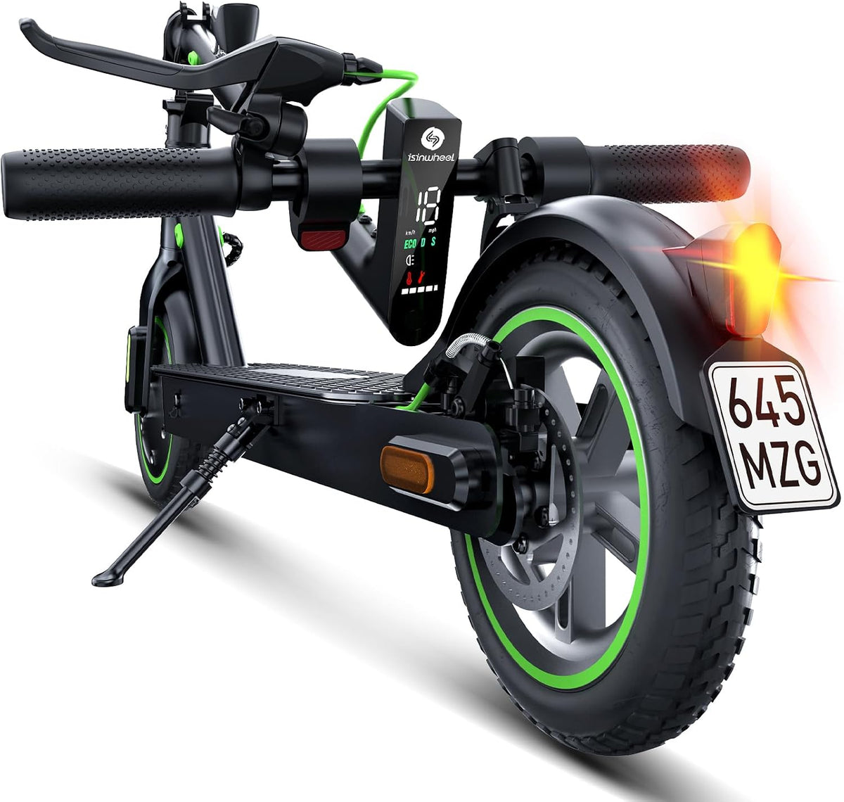 E-Scooter mit Straßenzulassung, 8,5 Zoll Elektroroller Max 30KM Reichweite, E Roller bis 120kg Tragkraft, App, LED-Anzeige