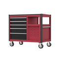 Stahl Werkzeugwagen mit Rollen Rot/Schwarz 85x40x75 cm