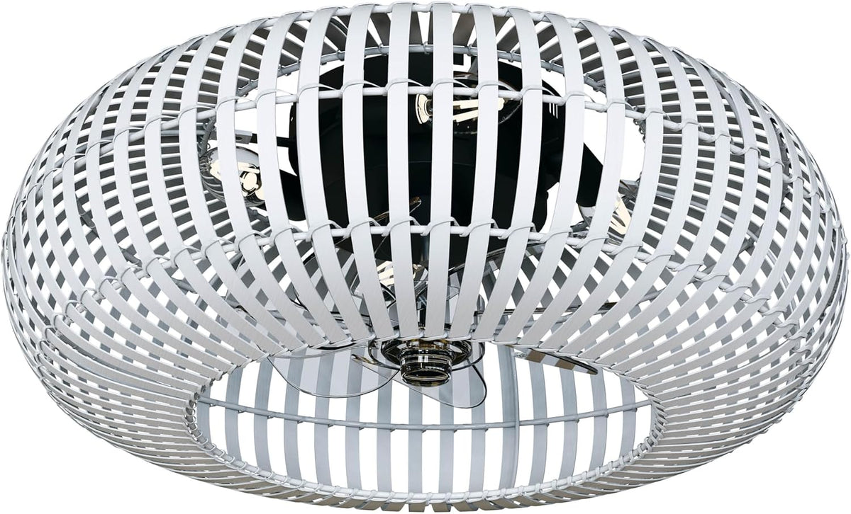 Varin Smart Deckenventilator mit Beleuchtung, Ø 50cm, Bambus Weiß