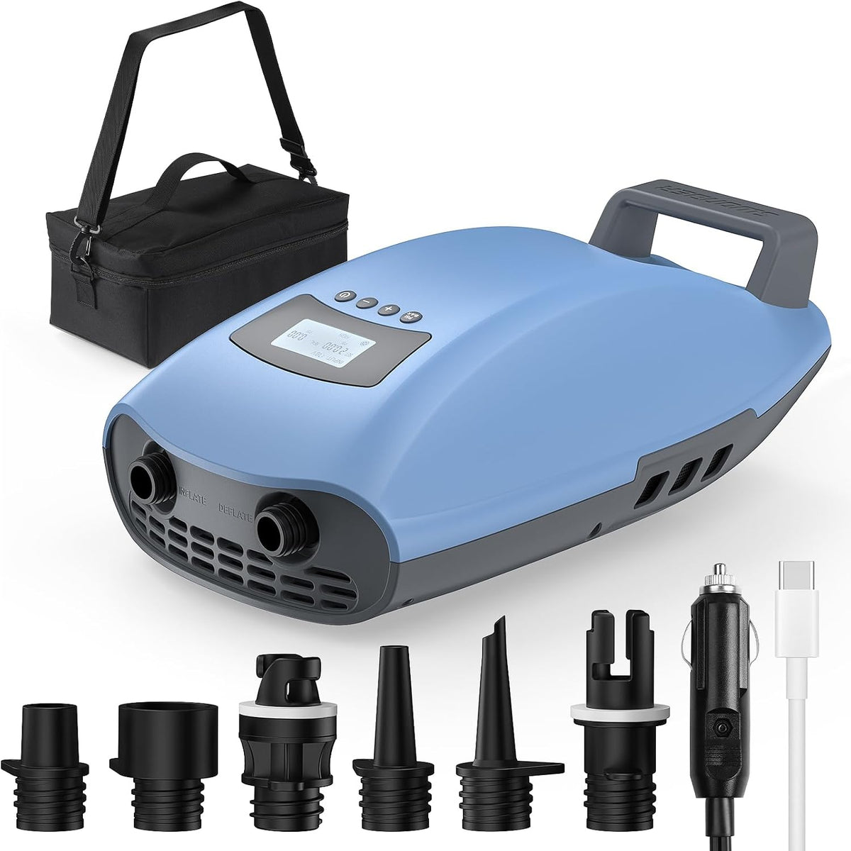 Swonder Seawolf Wiederaufladbare SUP-Pumpe mit 2X schnellere, 20PSI elektrische Luftpumpe mit intelligenter zweistufiger Funktion, Aktiv Kühlung