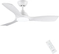 CJOY Deckenventilator mit Beleuchtung, Speicher 3CCT, 107 cm Deckenventilator mit Beleuchtung und Fernbedienung Leise, Zeitschaltuhr Für Schlafzimmer