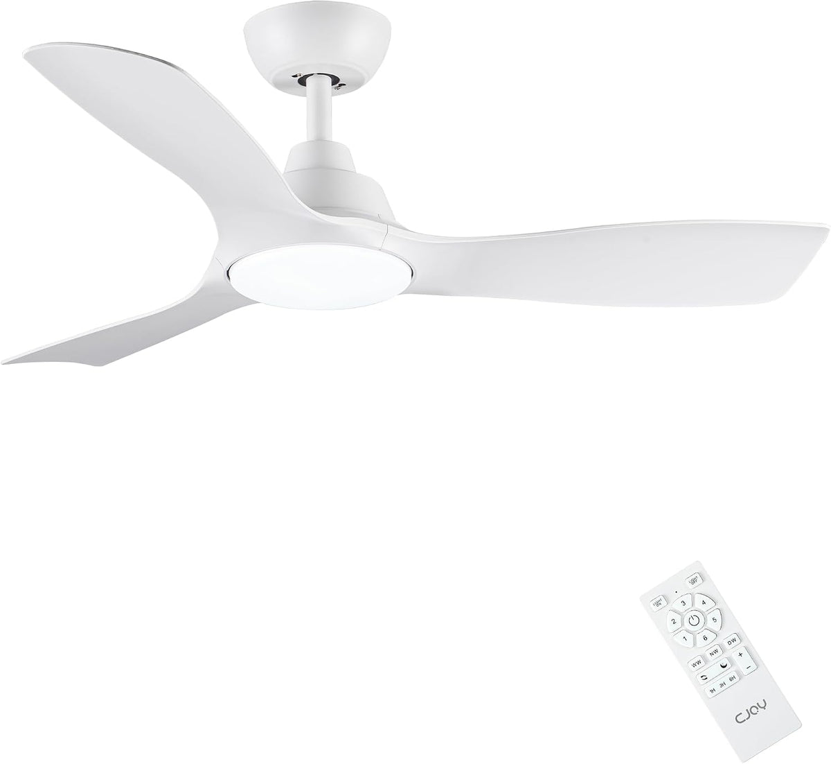 CJOY Deckenventilator mit Beleuchtung, Speicher 3CCT, 107 cm Deckenventilator mit Beleuchtung und Fernbedienung Leise, Zeitschaltuhr Für Schlafzimmer