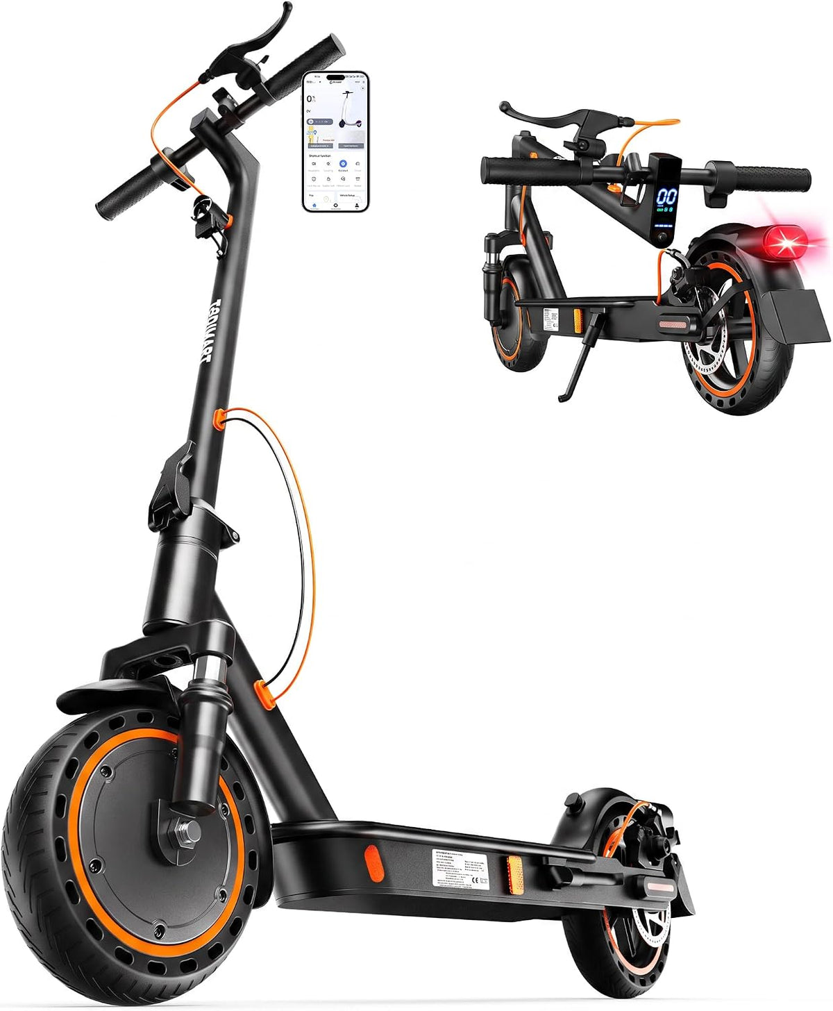 TODIMART E Scooter mit Straßenzulassung T-Serie, 30-35km Reichweite