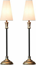 LOBERON Tischlampe 2er Set Obsonville, silber/schwarz/creme