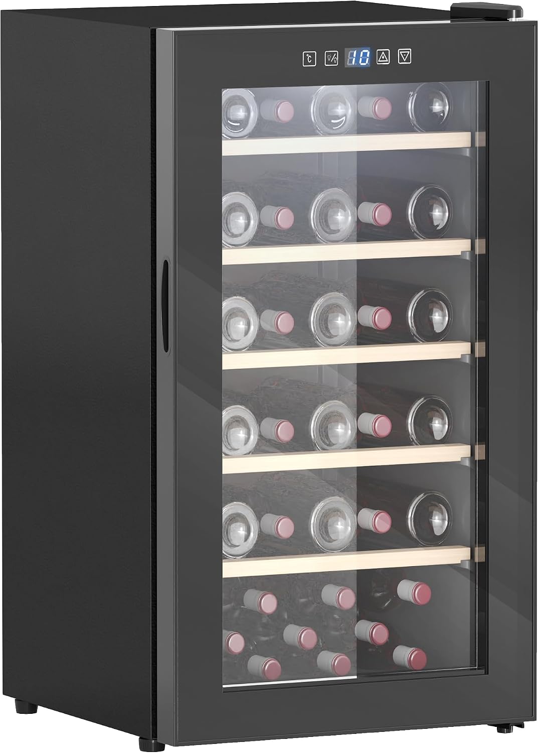 HOMCOM Weinkühlschrank Kompressor 41 Flaschen 91L 5-20°C Schwarz