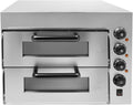 Professioneller Pizzaofen Doppel, Pizza Ofen Elektrisch für Pizza, 3000 W Pizzaofen Elektrisch, Kommerzieller Pizza Oven 350℃, Brot und Backwaren