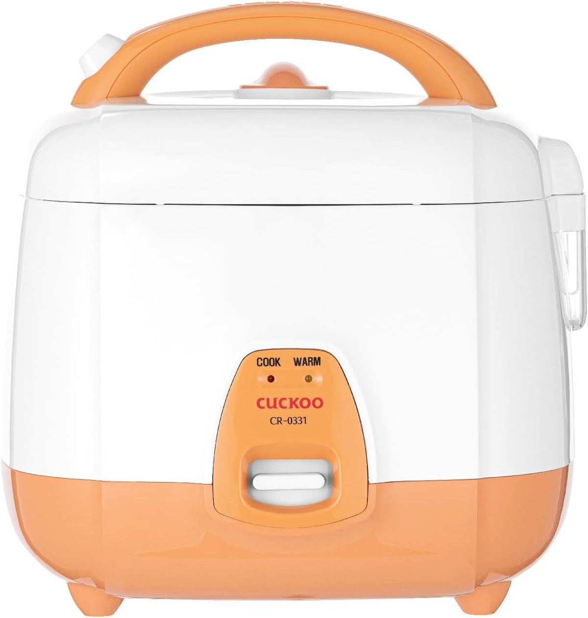 CUCKOO CR-0331 Elektrischer Reiskocher 0,54 l (3 Personen) mit Warmhaltefunktion, Orange