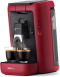 Philips Senseo Maestro Kaffeepadmaschine mit Kaffeestärkewahl und Memo-Funktion, Farbe: Rot (CSA260/90), 1,2 Liter Wasserbehälter, Grünes Produkt