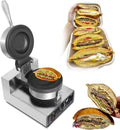 Kommerzieller elektrischer Burger-Waffeleisen 1200 W, Antihaft-Panini-Burger-Presse, Eiscreme-Sandwich-Maker, beidseitige Heizung