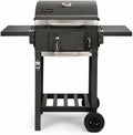 ACTIVA Holzkohlegrill Angular Smart mit Gusseisen-Grillrost I Grillwagen mit Deckel