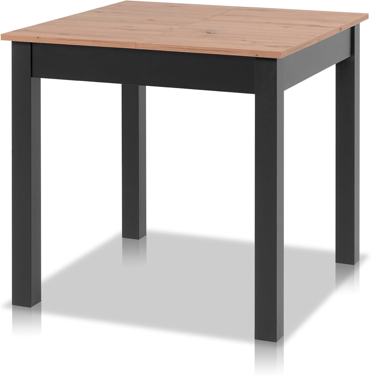 smart Esstisch 80 x 80 cm Asteiche, Küchentisch ausziehbar bis 120 cm