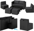 STEELSØN Noctura Rattan Gartenmöbel Set 6-TLG., Schwarz/Anthrazit, Outdoor