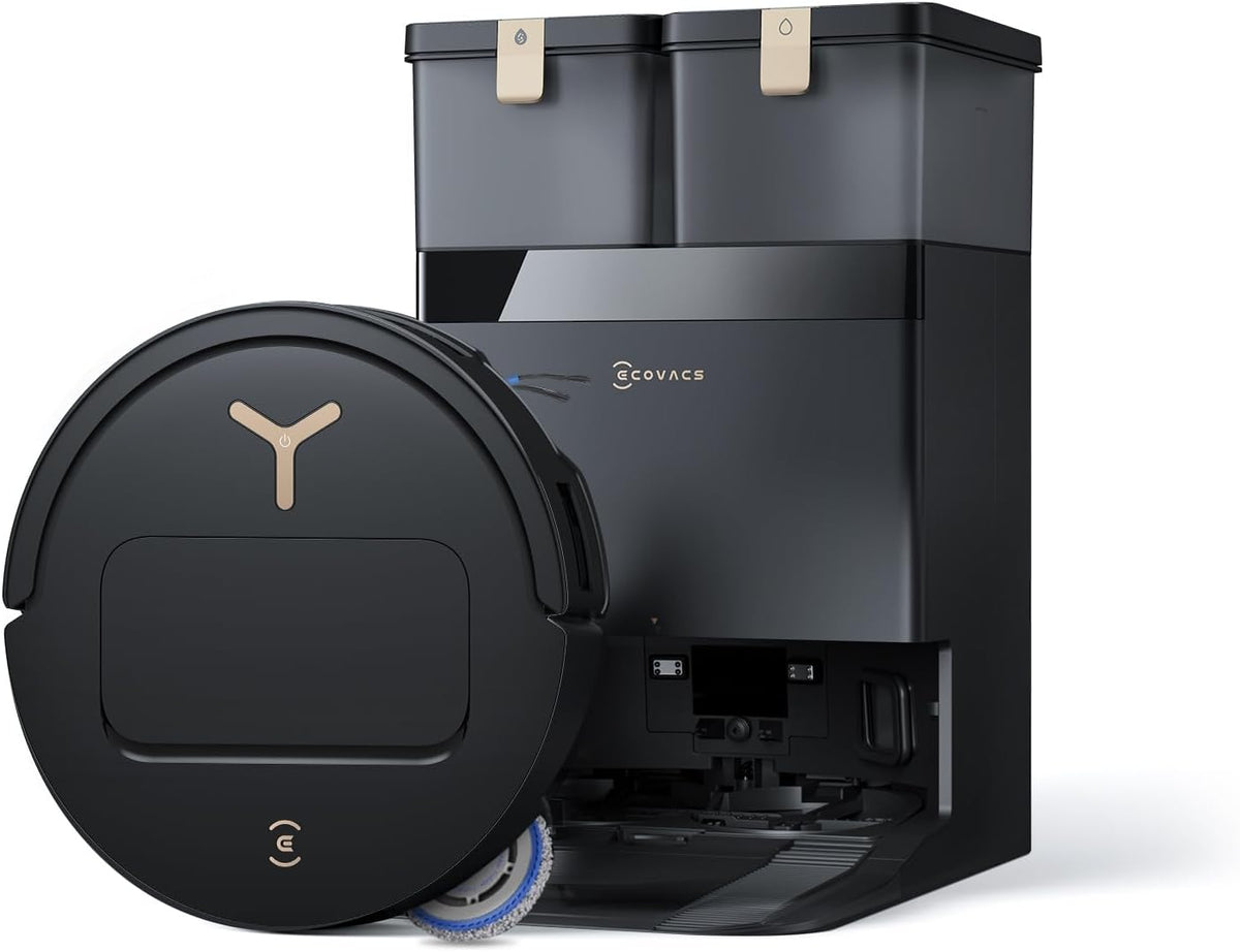 ECOVACS DEEBOT T50 PRO Omni Gen3 Saugroboter mit Wischfunktion, Reinigung des Mopps bei 75°C, 81 mm, 25.000 Pa, AIVI 3D 3.0, Heißlufttrocknung