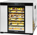 ROMMELSBACHER Dörrautomat DA 1050, Temperatur einstellbar (35 °C, 75 °C), Dörrfläche 1,6 m², 10 Edelstahl-Dörrtabletts, Warmhaltefunktion