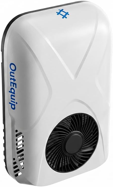 12V RV Air Conditioner, 10000 BTU DC AC with Heater, Dual-Mount Wall or Rooftop, Quiet AC Unit for Van Camper Trailer
