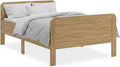 Homestyle4u Komfortbett Seniorenbett 120x200 Natur Holz, Bett Senioren Komforthöhe mit erhöhtem Einstieg extra hoch