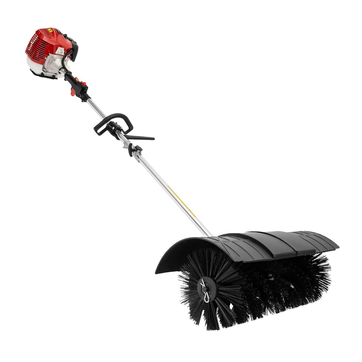 52CC Kehrmaschine Benzin 2-Takt Motorbesen Kehrbesen Benzin mit 56cm Bürstenbreite 1.7kW Schneeräumer für Kunstrasen Geeignet für Die Reinigung