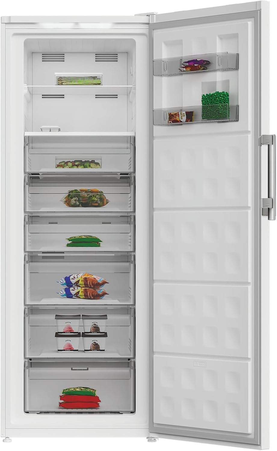 Bauknecht GKN WC19170D NoFrost Gefrierschrank, 404 l Nutzinhalt, 191 cm Höhe, leise 38 dB, Multi Zone, HomeWhiz App-Steuerung, Supergefrierfunktion