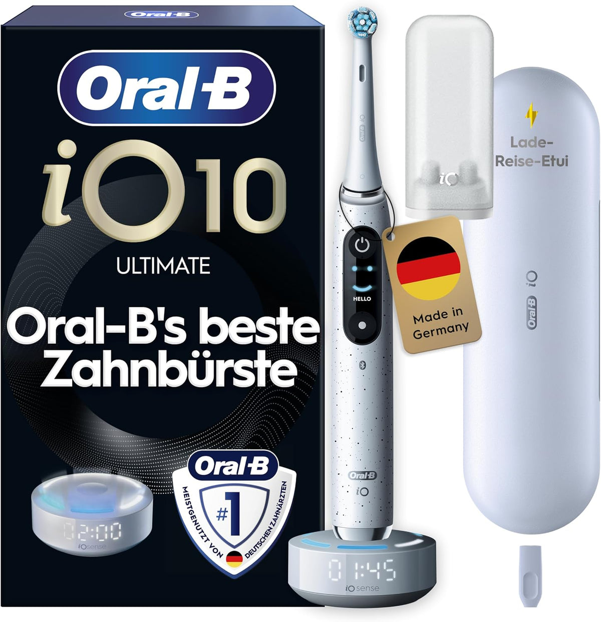 Oral-B iO Series 10 Elektrische Zahnbürste, Weiß