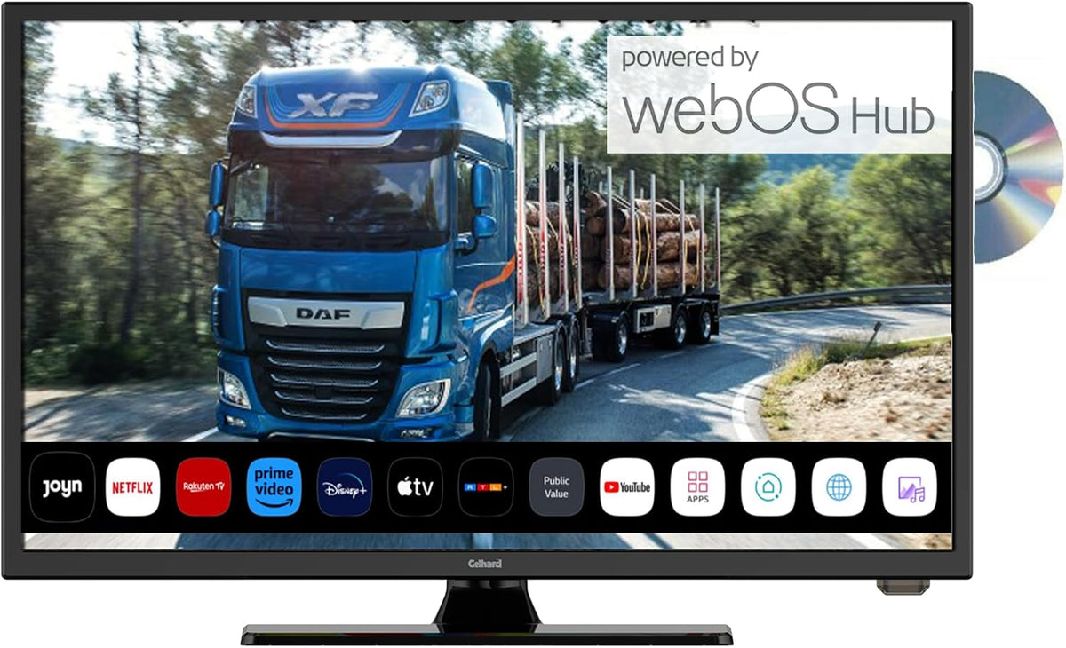 GTV2456 LED Smart TV (webOS) mit DVD und Bluetooth DVB-S2/C/T2 für 12V u. 230Volt WLAN Full HD
