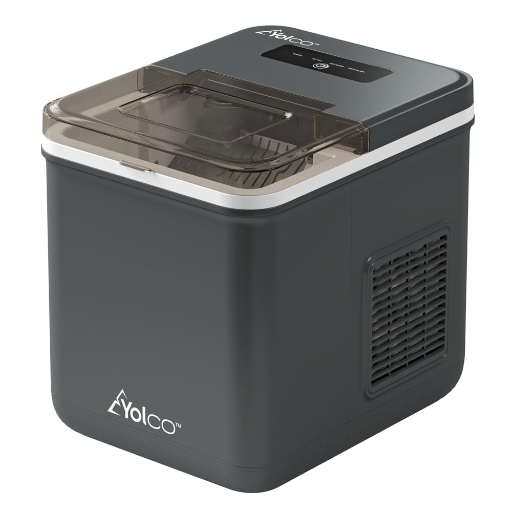 Yolco Eiswürfelmaschine 12V/24V, mobiler Ice Maker für Camping