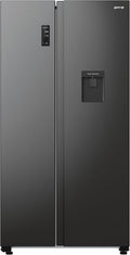 Gorenje NRR 9185 EABXLWD Side by Side Kühl-Gefrierkombination, 178,6 cm, Made in Europe, EEK E, NoFrostPlus, Inverter-Kompressor, Crisp Zone, schwarz