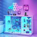 Vitrine mit LED Beleuchtung, Intelligente Sensorik für Wohnzimmer, Weiß