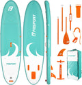 FBSPORT Stand up Paddling Board Surfbrett Surfboard SUP aufblasbar mit Pumpe 335x84x15 cm Tragetasche SUP Zubehör mit rutschfestem Deck, Leine, Paddel