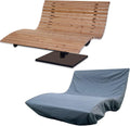 Waldsofa Swing + Schutzhülle, für 2-3 Personen, Holzliege für den Garten, drehbar 360°, Lärche, Sonnenliege, Wellenliege, Relaxliege, Himmelsliege