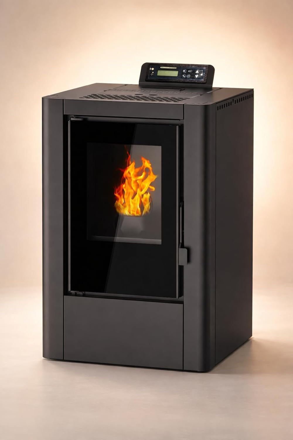NEMAXX P6Mi Pelletofen 6 kW A+ bis 120 m³, Automatischer Reinigungszyklus, ECO-Modus, Wochenprogramm & mechanische Reinigungsunterstützung, Schwarz