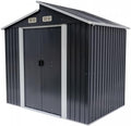 Grindi, Ulmus II 7 m2-260x278x234 Geräteschuppen, Gerätehaus, Gartenhaus Metall, Fahrradgarage -Gartenschrank, Gartenhütte, Schiebetür, Shelter