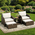 Rattan Gartenmöbel Set 5-teilig